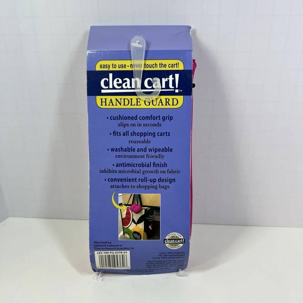 Clean Cart Handle Guard Pink‎ Reusable Shopping Cart Cover Antimicrobial